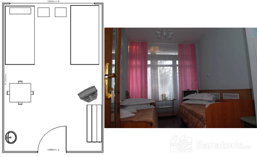 Двухместный однокомнатный номер