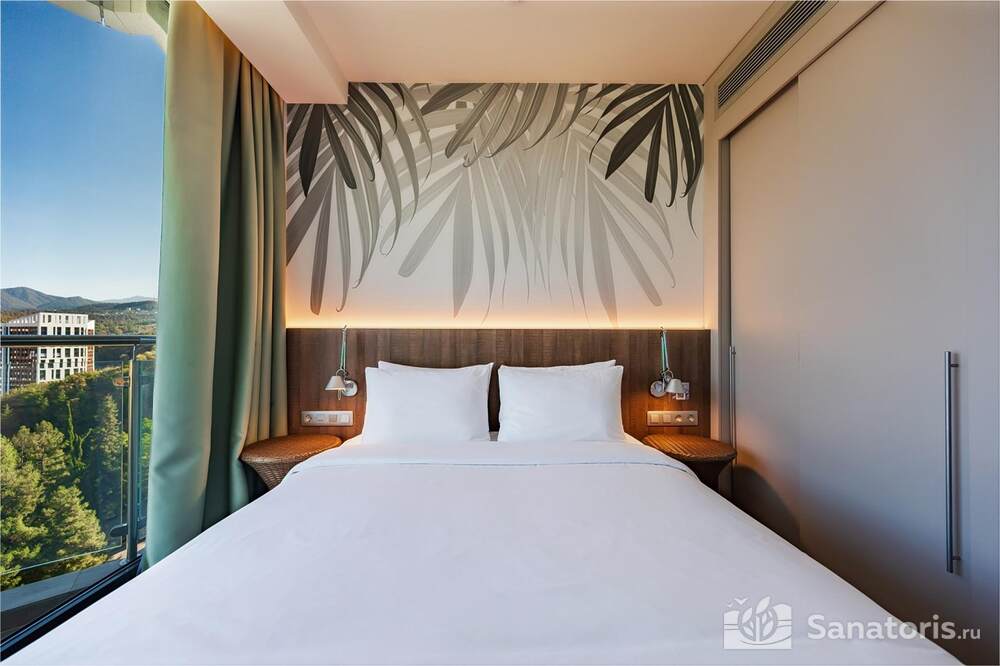 Апартамент с одной спальней, балконом и видом на парковую зону